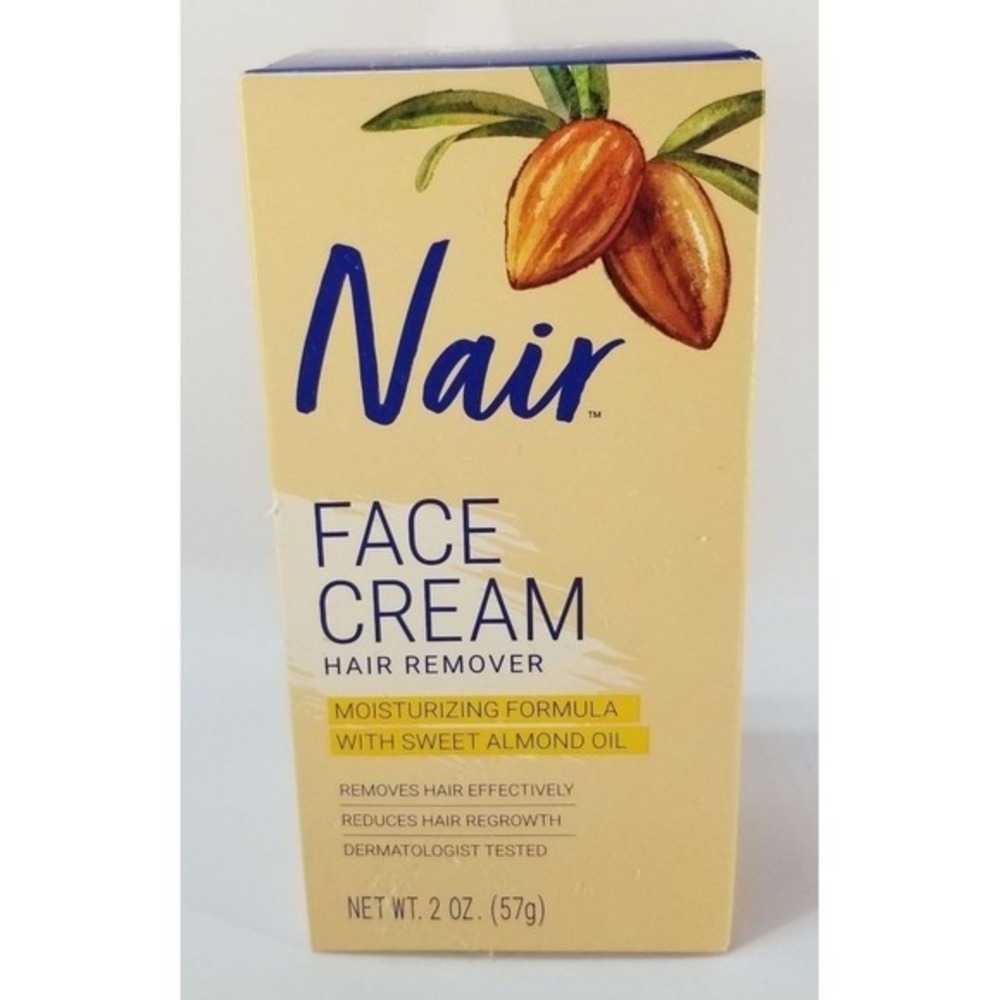 Face Hair Removal Cream Nair Women 2oz Beige Moisturizing Almond Oil - Picture 2 of 7